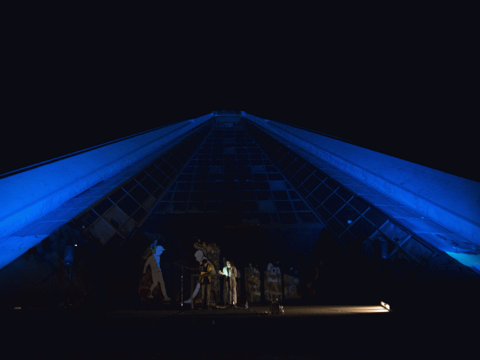 Performance at Pyramid by Laura Perrone, Luca Coclite, Leyla Hassan e Francesco Cavaliere Creation - BJCEM